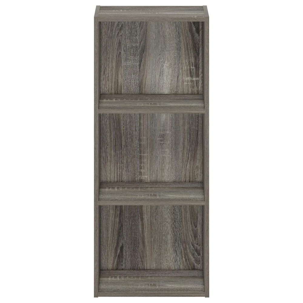 HOMLUX 3-Tier Open Shelf Bookcase in French Oak, , large