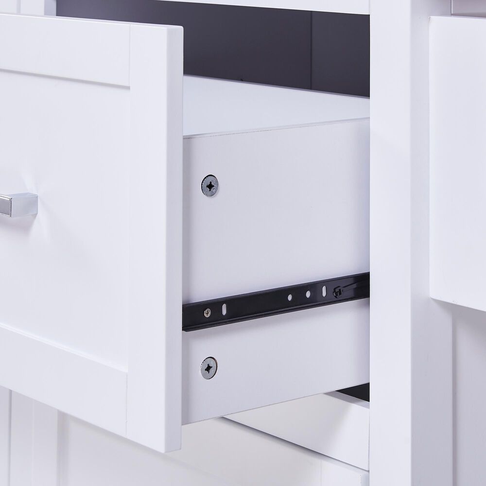 HOMLUX 53" Large Kitchen Island with 3.5" Thick Desktop in White, , large