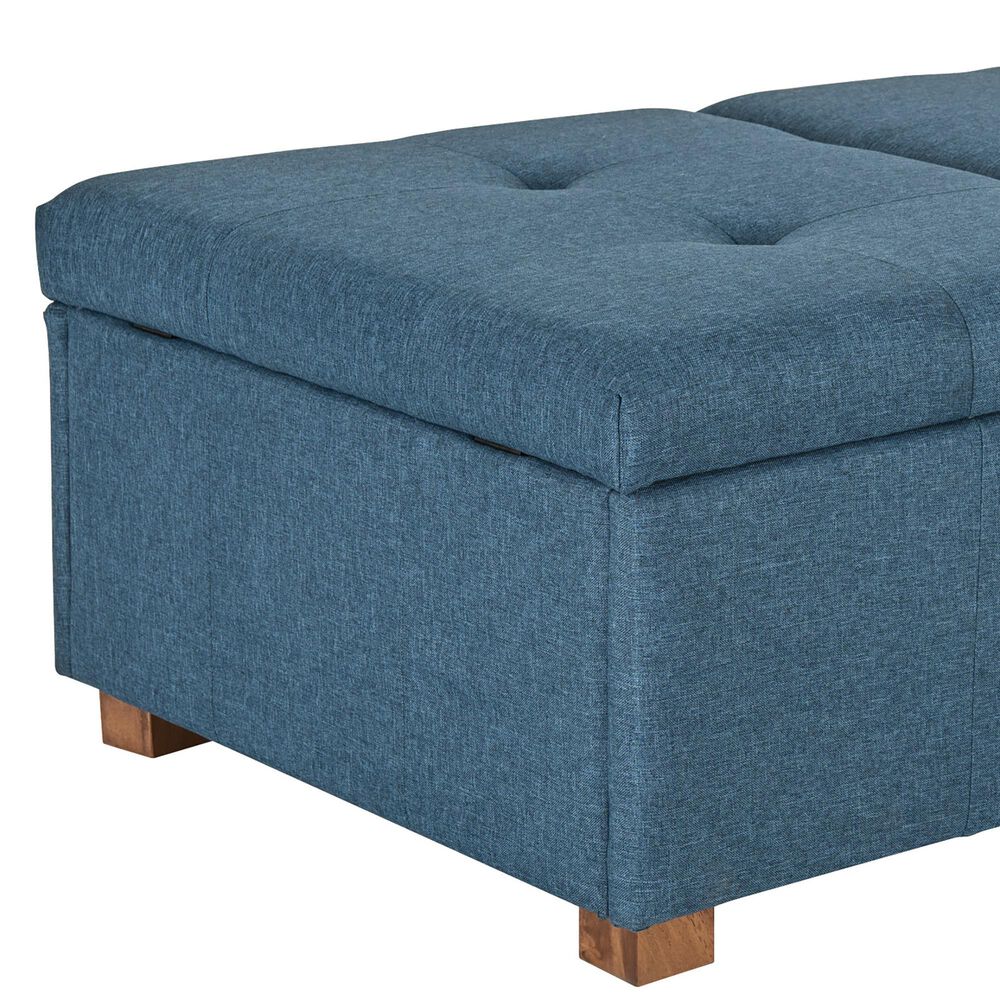 CorLiving Yves Storage Ottoman Bench in Blue, , large