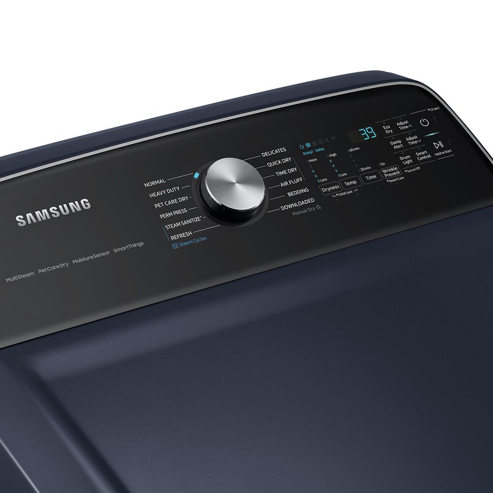 Samsung 7.4 cu. ft. Smart Gas Dryer with Pet Care Dry and Steam Sanitize+ in Brushed Navy, , large