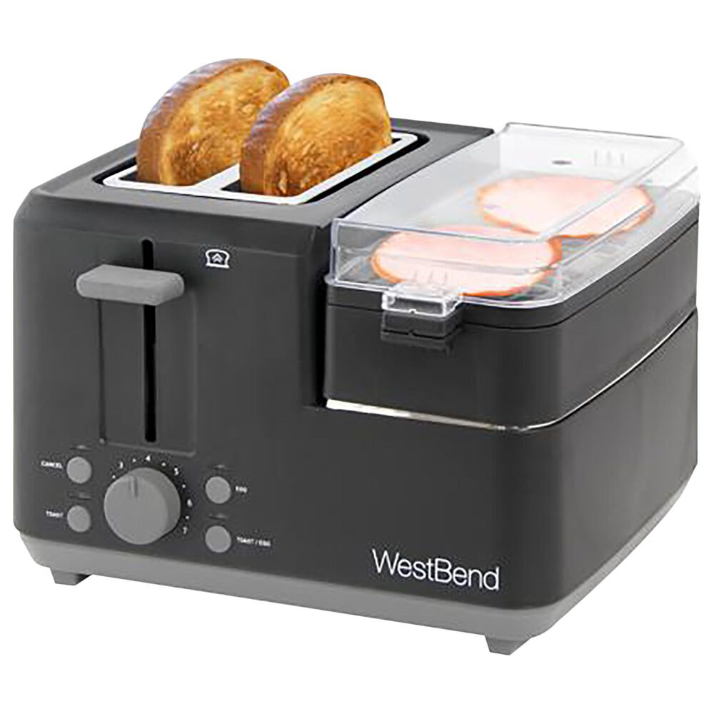 West Bend 2-Slice Breakfast Station in Black, , large