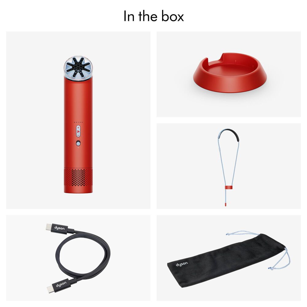 Dyson HushJet Mini Cool Fan in Carnelian/Sky, , large