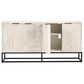 Classic Home Flint 4-Door Sideboard in Coastal White and Black, , large
