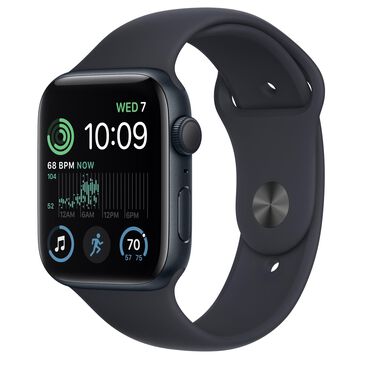 Apple Watch SE GPS 44mm Midnight Aluminum Case with Midnight Sport Band - M/L (Latest Model), , large
