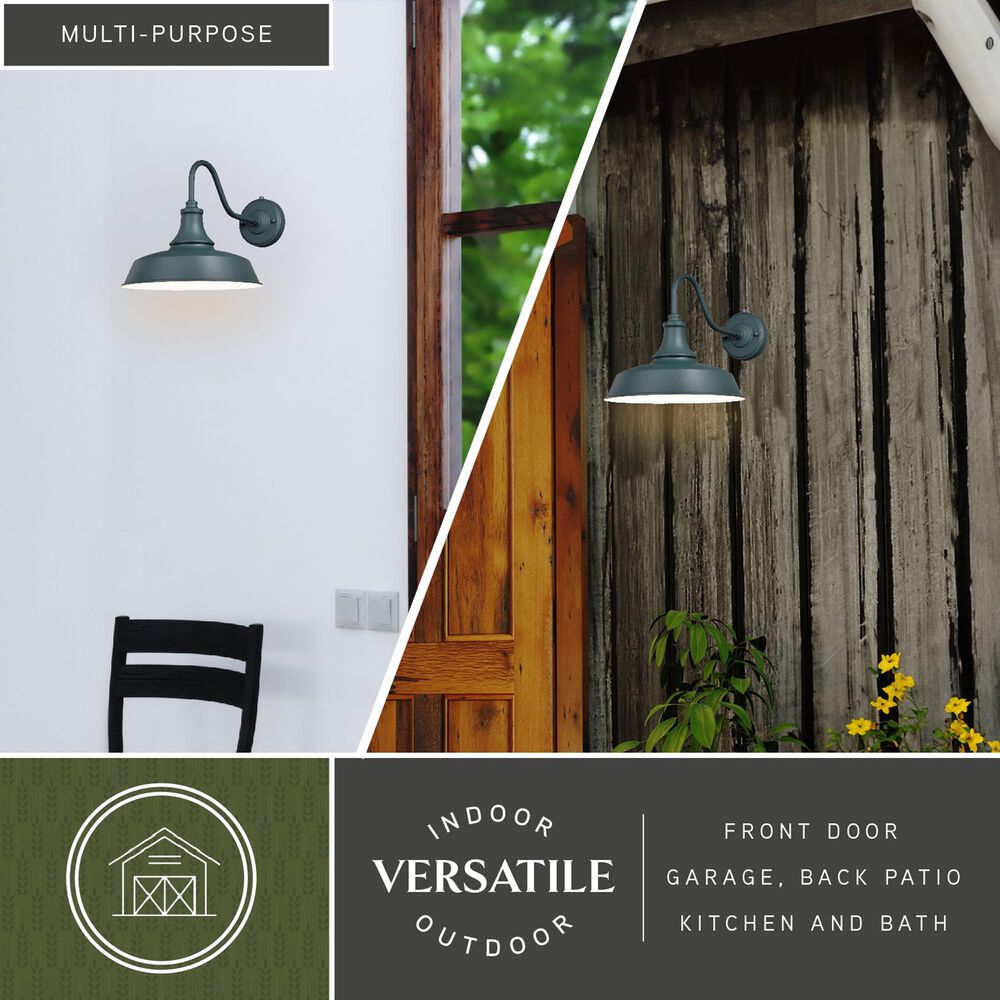 Vaxcel Dorado 12" 1-Light Outdoor Wall Sconce in Hunter Green, , large