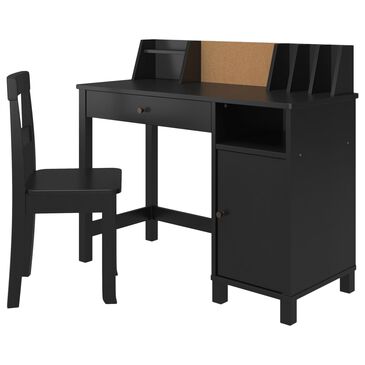 DHP Leah Kids Desk with Chair in Black, , large