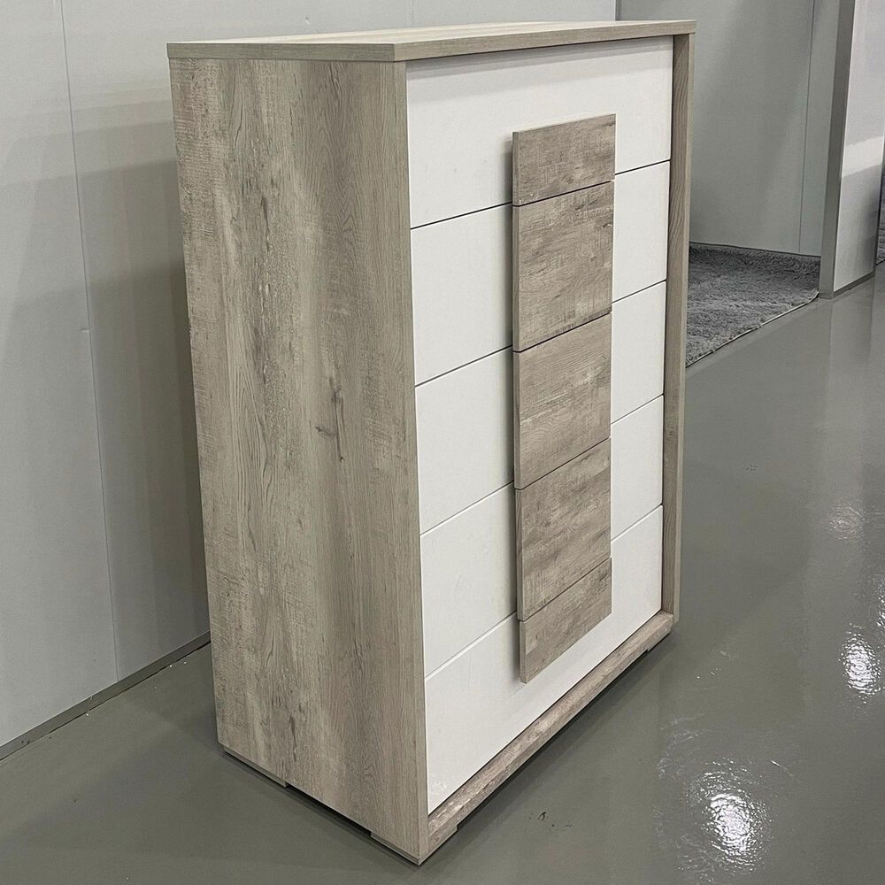 Mayberry Hill San Matteo 5-Drawer Chest in White and Ash Grey, , large