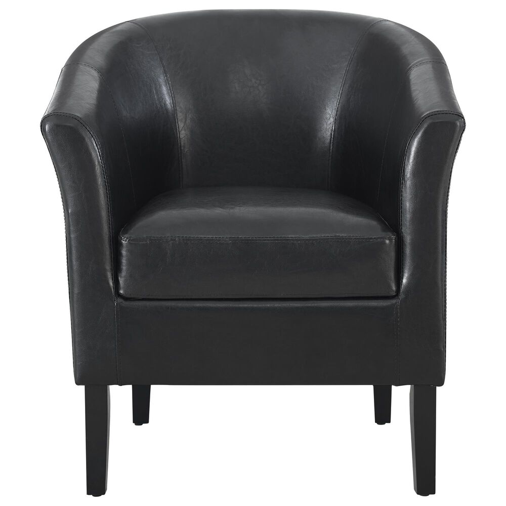 Linon Home Decor Simon Club Chair in Black, , large