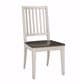 Riva Ridge Caraway Dining Table with 1-18" Leaf and 6 Dining Side Chairs in Aged Ivory and Medium Finish, , large