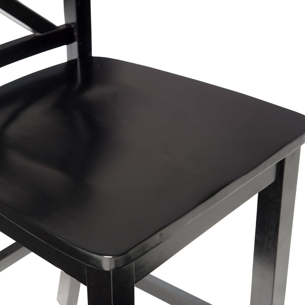 Linon Home Decor Torino X-Back Counter Stool in Black, , large