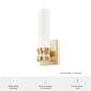 Hunter Lenlock 1-Light Wall Sconce with Cased White Shade in Alturas Gold, , large