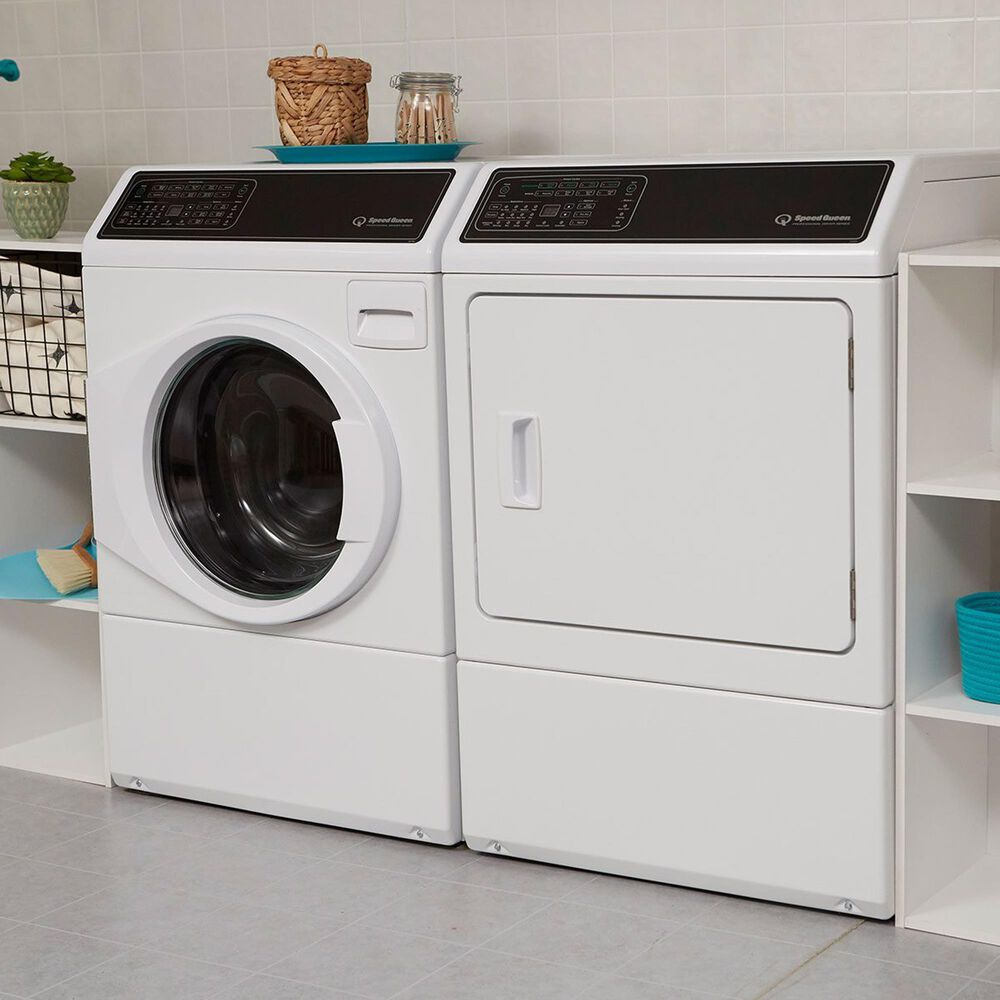 Speed Queen 7.0 Cu. Ft. Front Load Gas Dryer with Moisture Sensor in White, , large