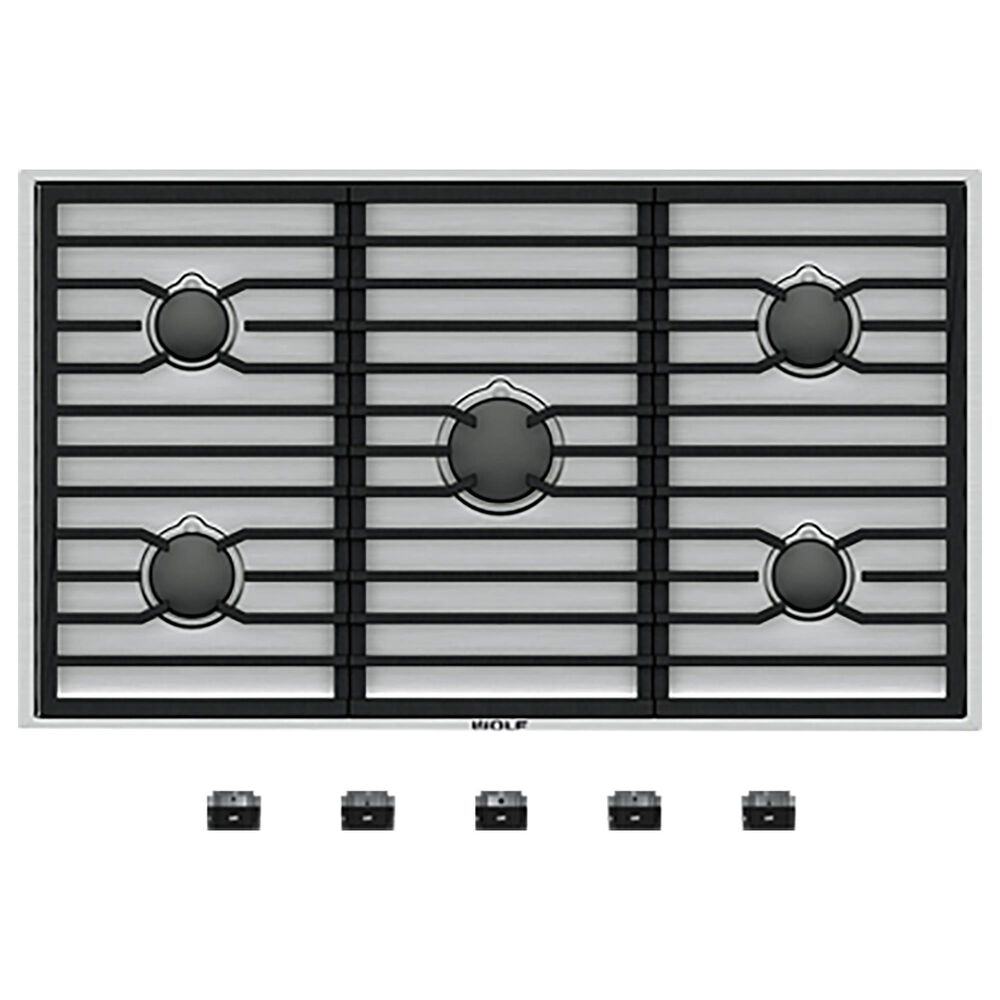 Wolf 36" Liquid Propane Gas Cooktop in Stainless Steel, , large