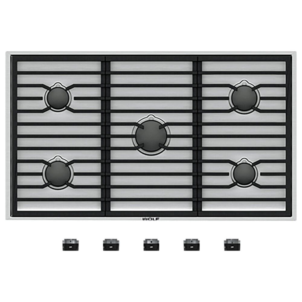 Wolf 36" Liquid Propane Gas Cooktop in Stainless Steel, , large