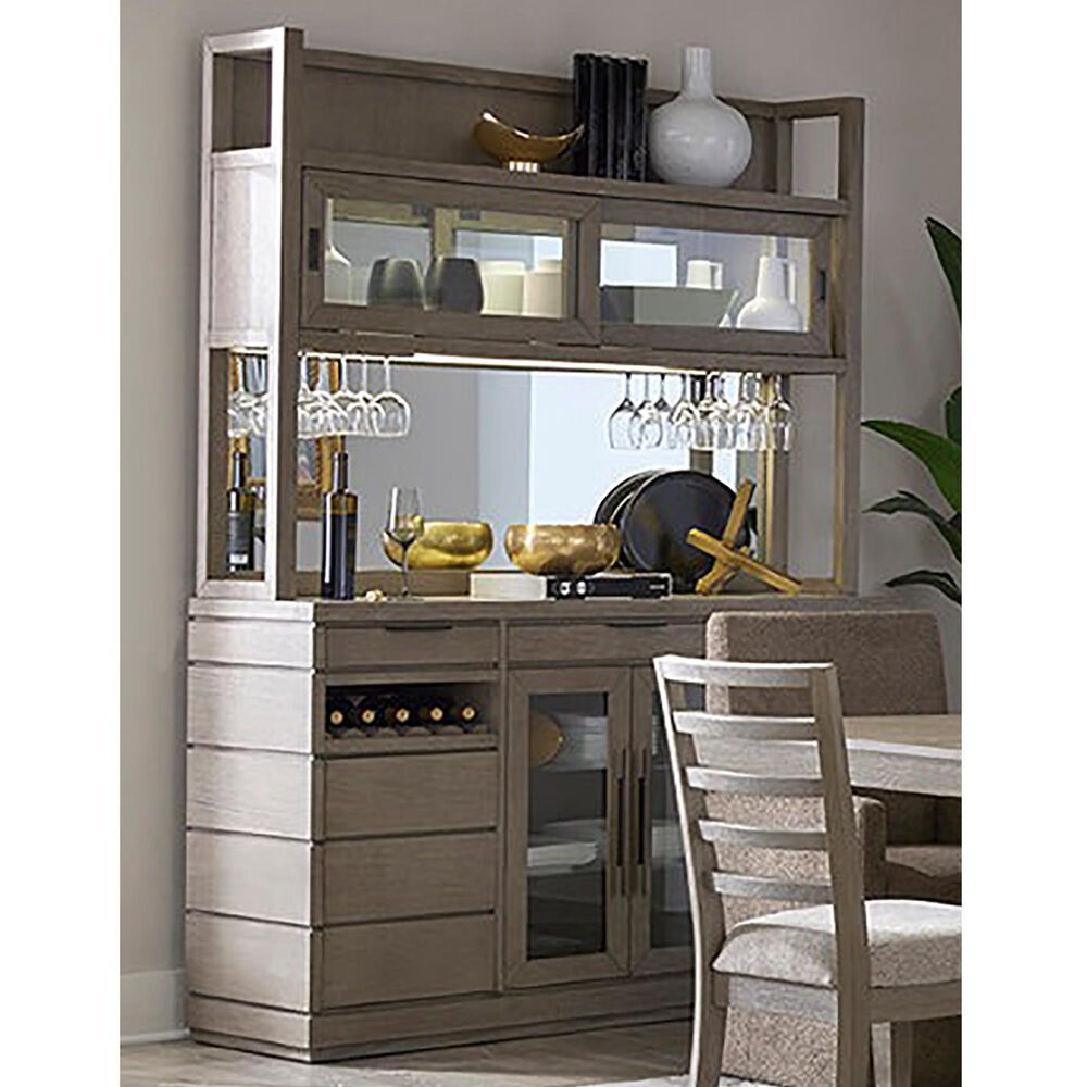 Simeon Collection Pure Modern Buffet Server with Hutch in Moonstone, , large
