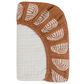 Babyletto Terracotta Rainbow Changing Pad Cover in White and Brown, , large