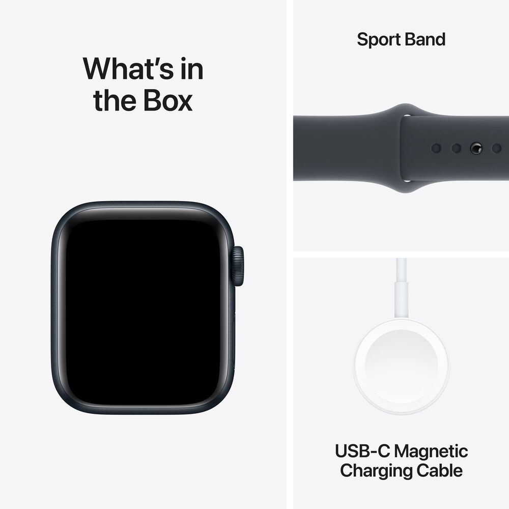 Apple Watch SE GPS 40mm Midnight Aluminum Case with Midnight Sport Band - M/L, , large