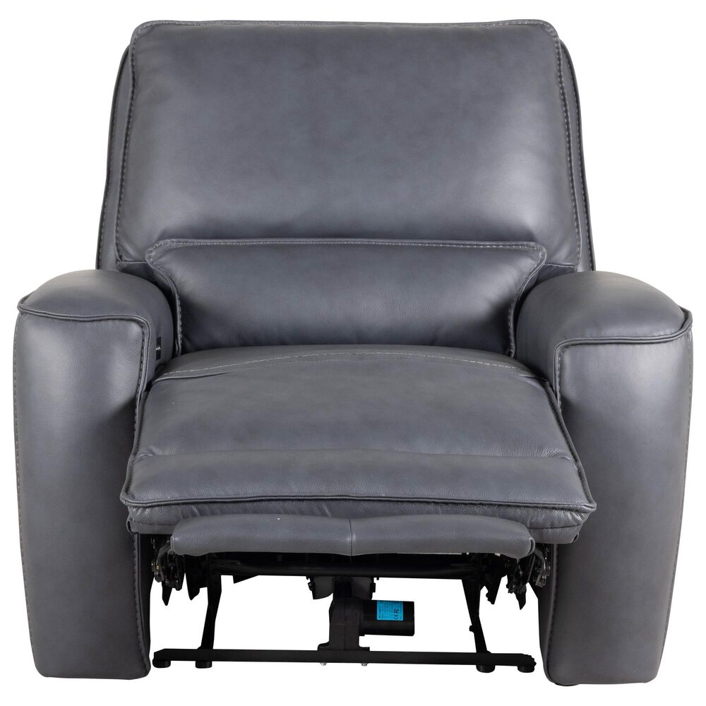 Oxford Furniture Zero Gravity Power Reclining Console Sofa with Power Headrests in Ajax Indigo, , large