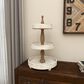 Maple and Jade Farmhouse Tiered Server in Distressed White and Dark Mocha, , large