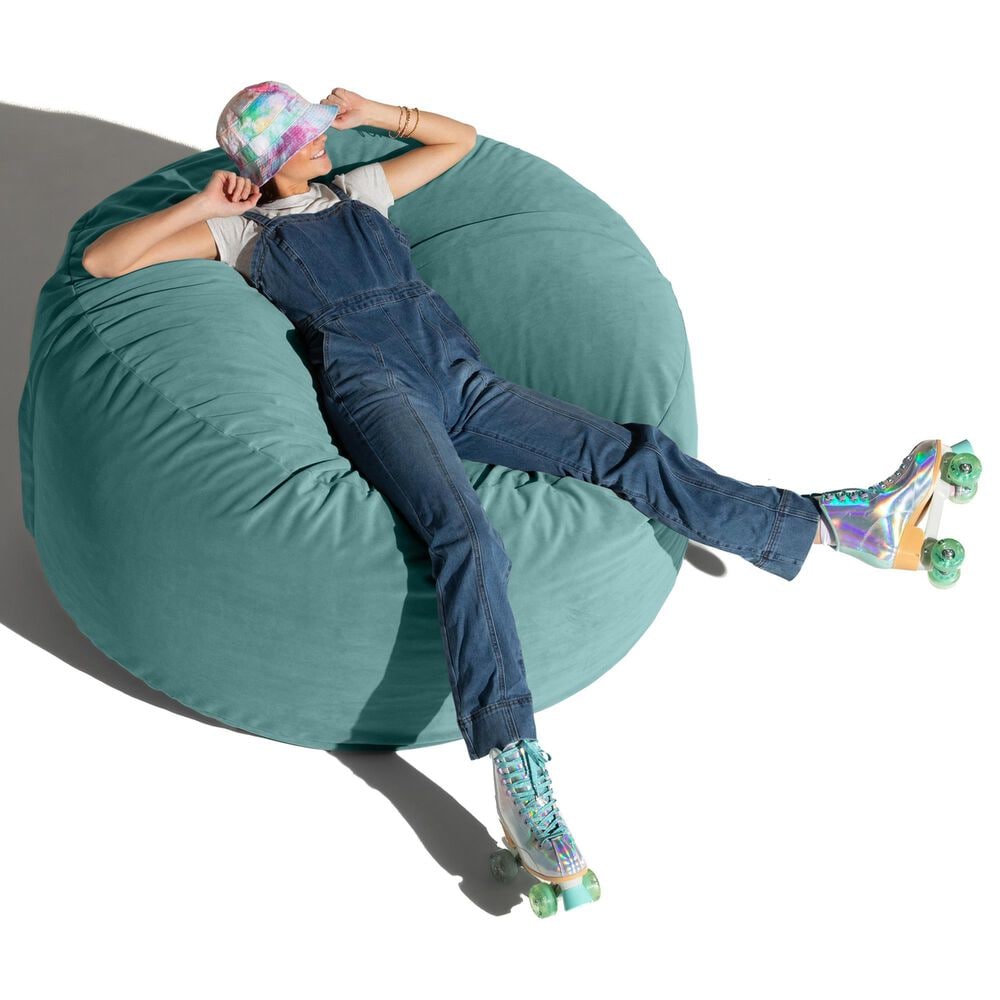 Jaxx Saxx 5&#39; Large Round Bean Bag Chair in Turquoise, , large