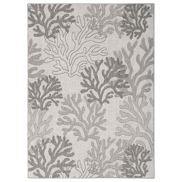 Nourison Garden Oasis Nautical Grey 5" x 7" Indoor/Outdoor Area Rug, , large