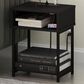 HOMLUX 19.7" 3-Tier End Table in Americano and Black, , large