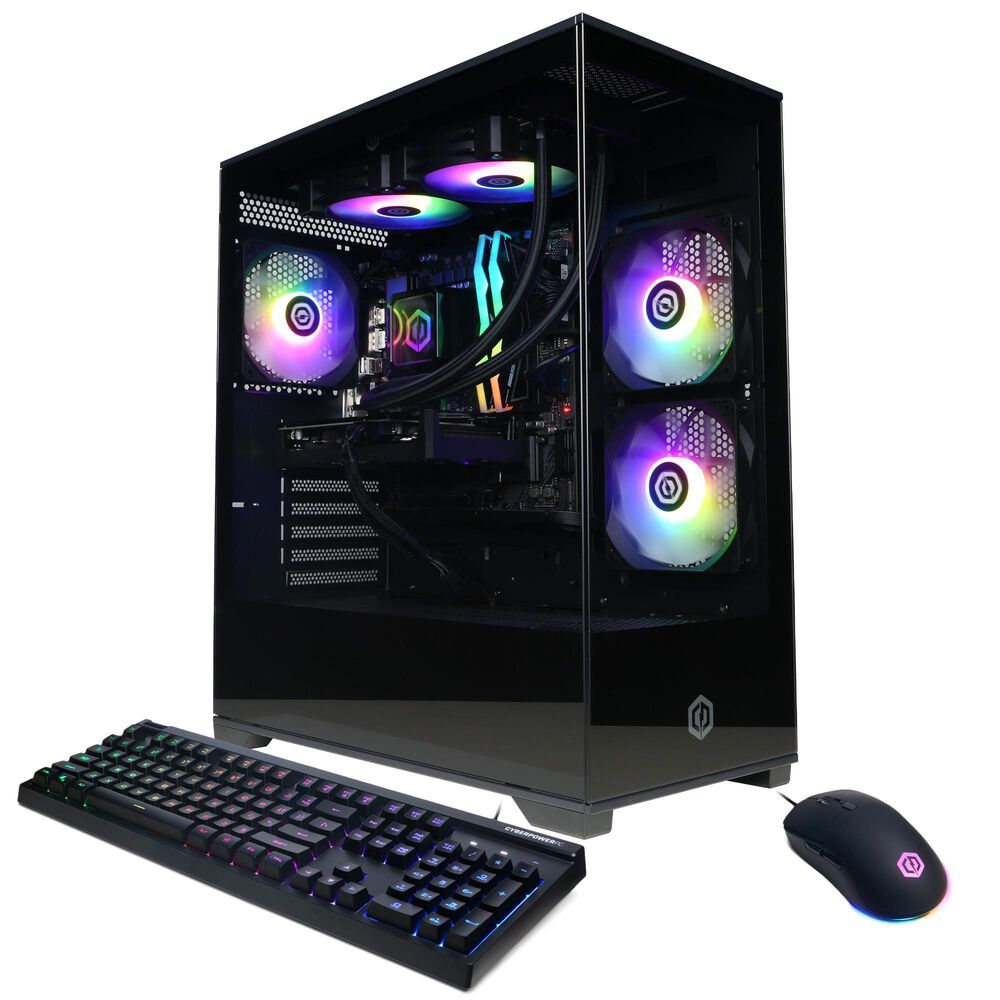 CyberPowerPC Gamer Master Gaming PC | AMD Ryzen 7 8700F - 16GB RAM - NVIDIA GeForce RTX 5060 Graphics - 1TB NVMe SSD in Black, , large