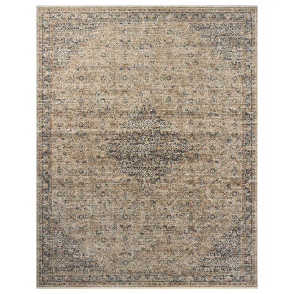Loloi Heritage 8" x 10" Sage and Navy Area Rug, , large