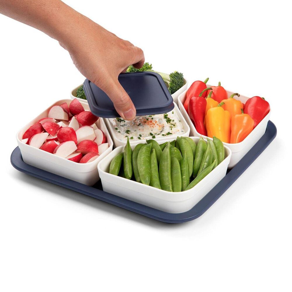 Progressive SnapLock Party Carrier with Ice Tray Lid and Dip Bowl in Clear, , large