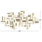Maple and Jade 30" x 60" Geometric 3D Stripes Wall Decor in Matte Gold, , large