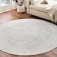 Surya Aisha 5"3" Round Gray and Off-White Area Rug, , large