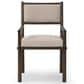 Four Hands Akiro Dining Arm Chair with Laken Stone Fabric in Warm Oak, , large