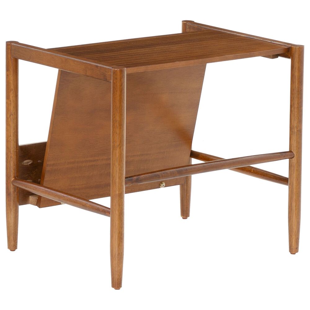Linon Home Decor Flanagan Magazine Rack in Walnut, , large