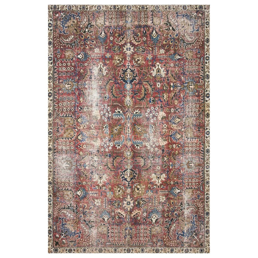 Chris Loves Julia x Loloi Jules 9"6" x 14" Merlot and Multicolor Area Rug, , large