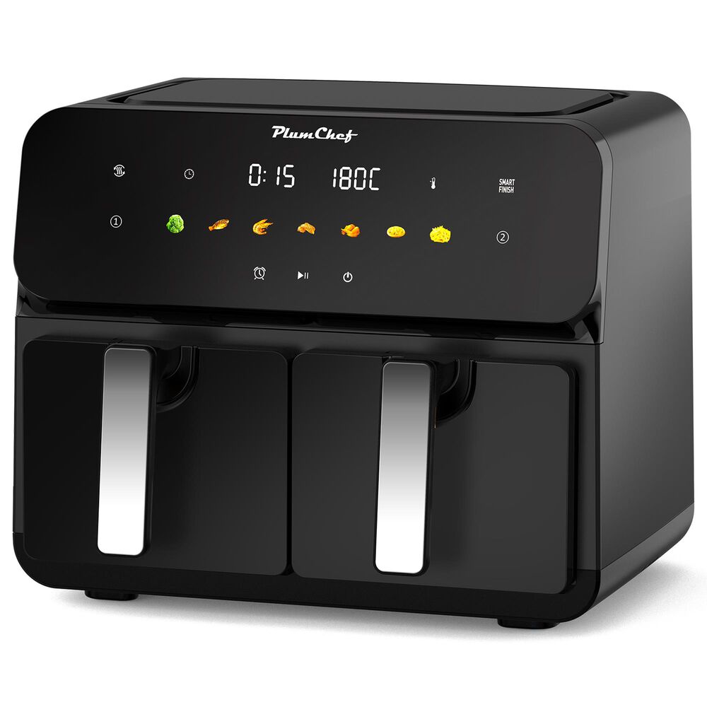 HOMLUX 10 Qt Dual Air Fryer with SyncCook in Black, , large