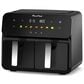 HOMLUX 10 Qt Dual Air Fryer with SyncCook in Black, , large