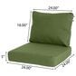 Hearth and Haven Noah2-Piece Outdoor Club Chair Cushion Set in Green, , large