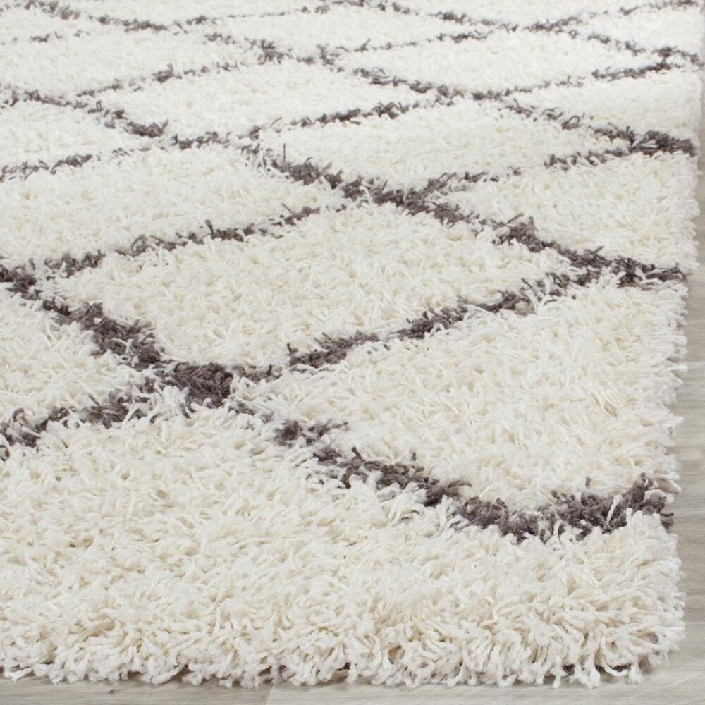 Safavieh Dallas Shag SGD258H-3 3&#39; x 5&#39; Ivory/Dark Grey Area Rug, , large