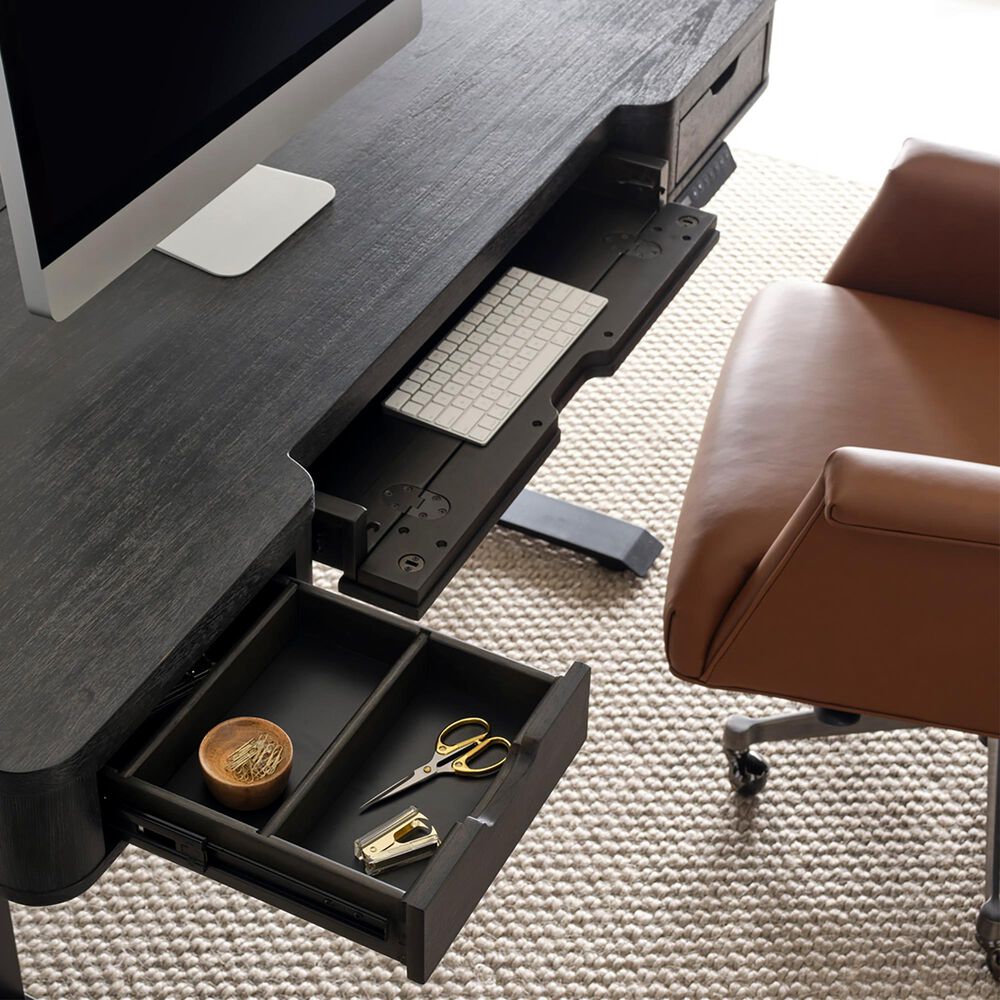 Riva Ridge Sloane Sit with Stand Desk in Mink and Black, , large