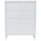 Baxton Studio Roni 4-Drawer Chest in White, , large