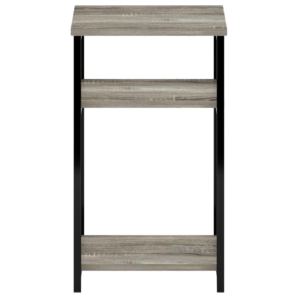 HOMLUX 3-Tier End Table with Open Shelf Storage Display in French Oak, , large
