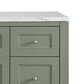 James Martin Vanities Breckenridge 60" Single Bathroom Vanity in Smokey Celadon with 3 cm Ethereal Noctis Quartz Top, Rectangular Sink and FreePower Wireless Charger, , large