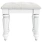Ashley Kozlani Upholstered Vanity Stool in Matte White, , large