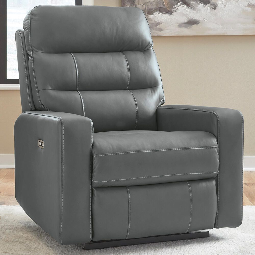 Ashley Pennacle Pier Power Recliner with Adjustable Headrest in Tideon, , large