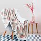 Duke Imports Flannel Sherpa Plaid Throw in Pink and Grey, , large