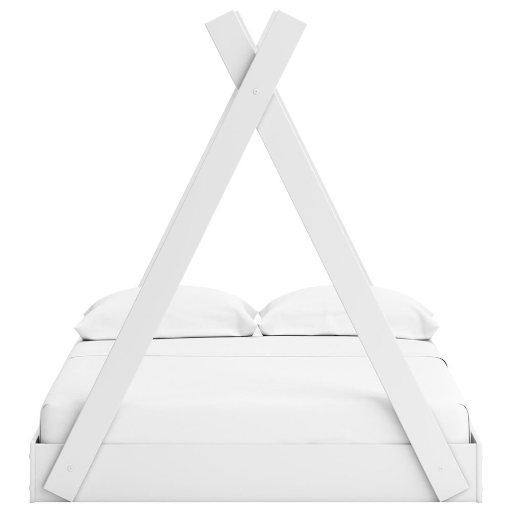 Ashley Hallityn Full Tent Bed in Matte White, , large
