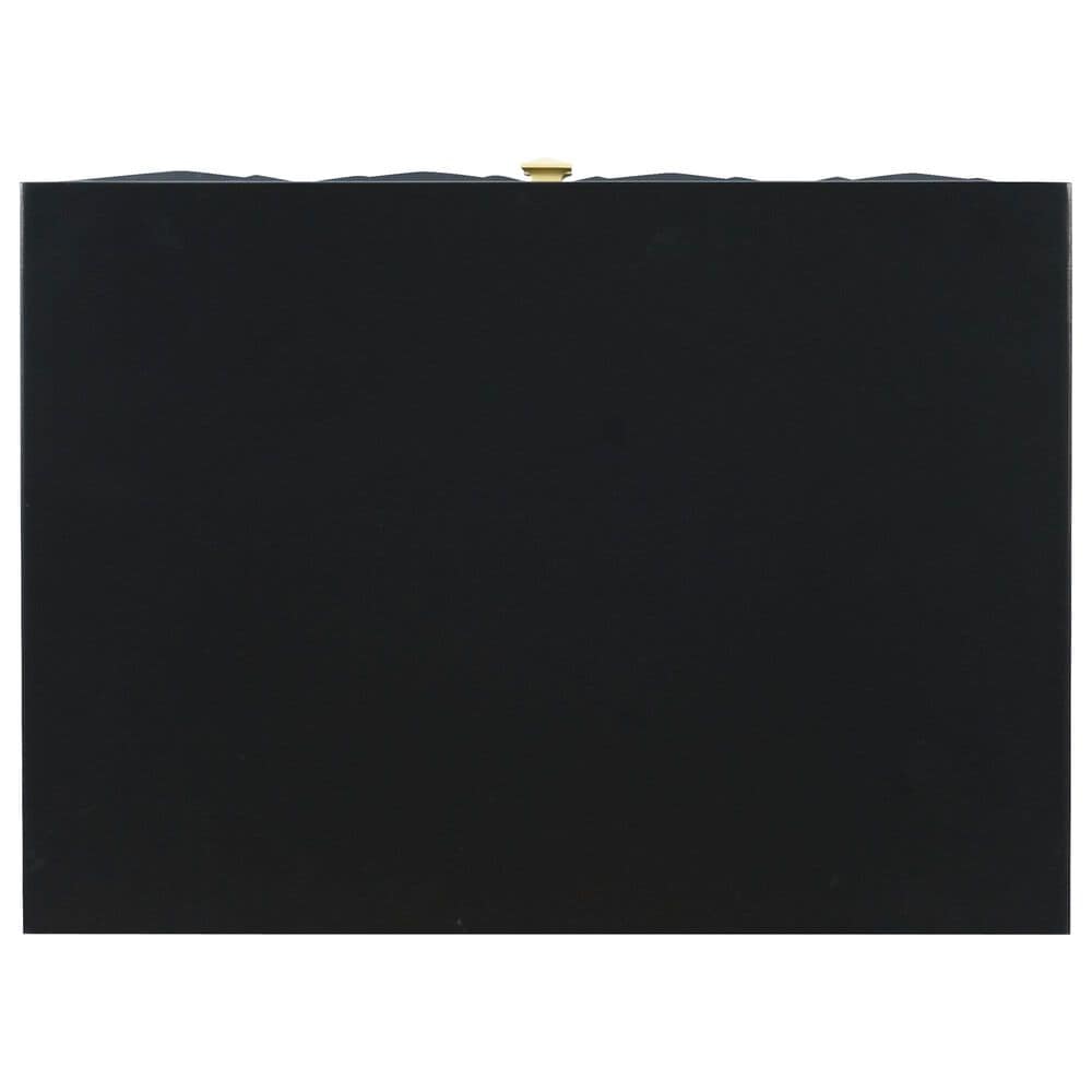 Linon Home Decor Geo 2-Drawer Texture Nightstand in Black and Gold, , large