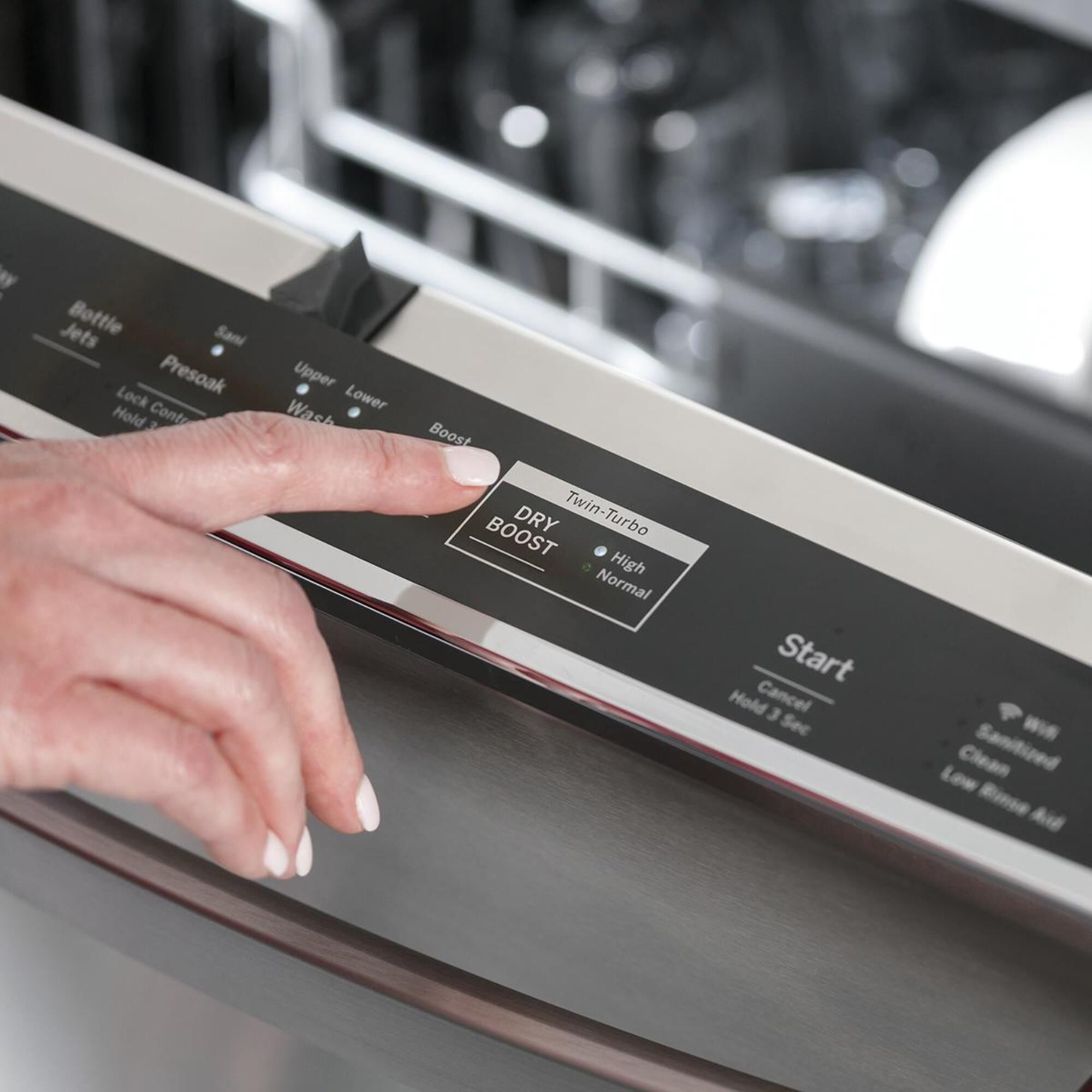 Ge dishwasher with hidden hot sale controls