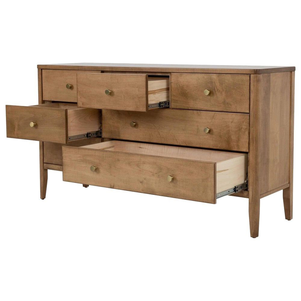 Archbold Furniture Warren 7-Drawer Dresser and Mirror in Harvest, , large