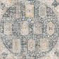 Surya Carlisle CSI2319 5"3" Round Dark Brown, Medium Gray, Off-White, Olive and Dark Blue Area Rug, , large